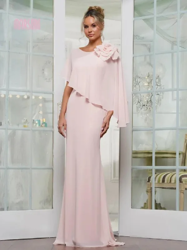 Marsoni MV1347 Long Formal Mother of the Bride Cape Dress