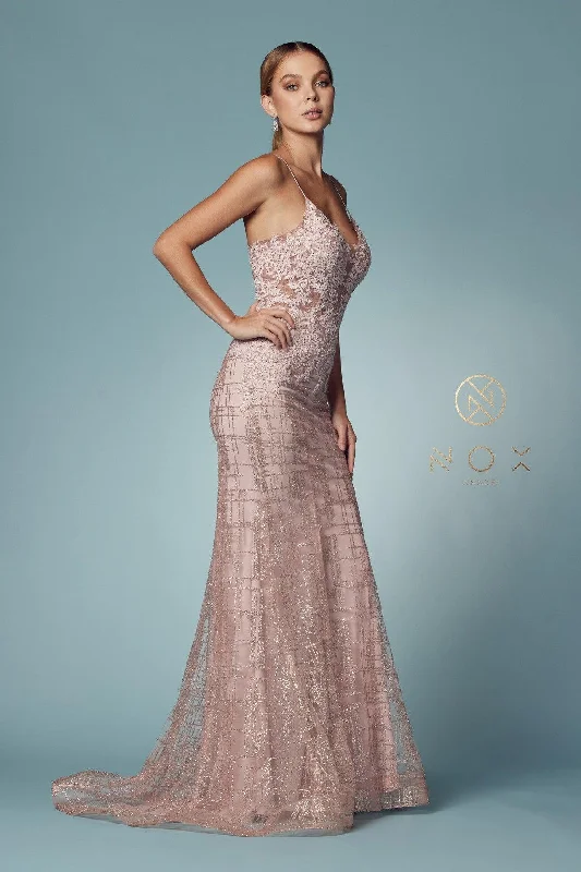 Sexy Formal Long Prom Dress Rose Gold