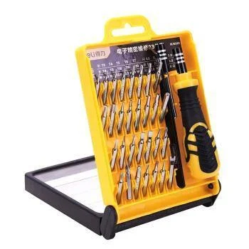 DELI 33 In 1 Precision Electronics Repair Screwdriver Tweezer DIY Toolkit For Tablets Phone Computer Laptop PC Watch