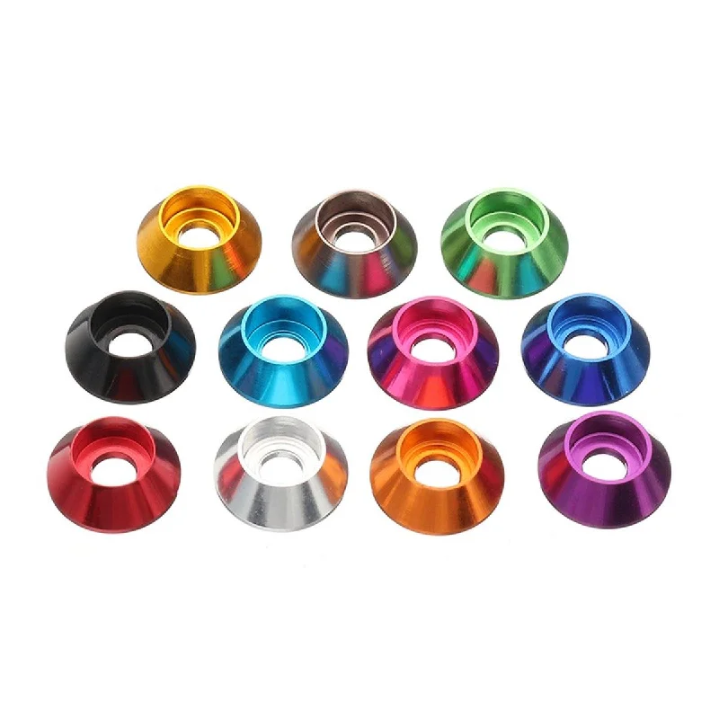 Suleve‚Ñ¢ M2AN2 10Pcs M2 Cup Head Hex Screw Gasket Washer Nuts Aluminum Alloy Multicolor Optional