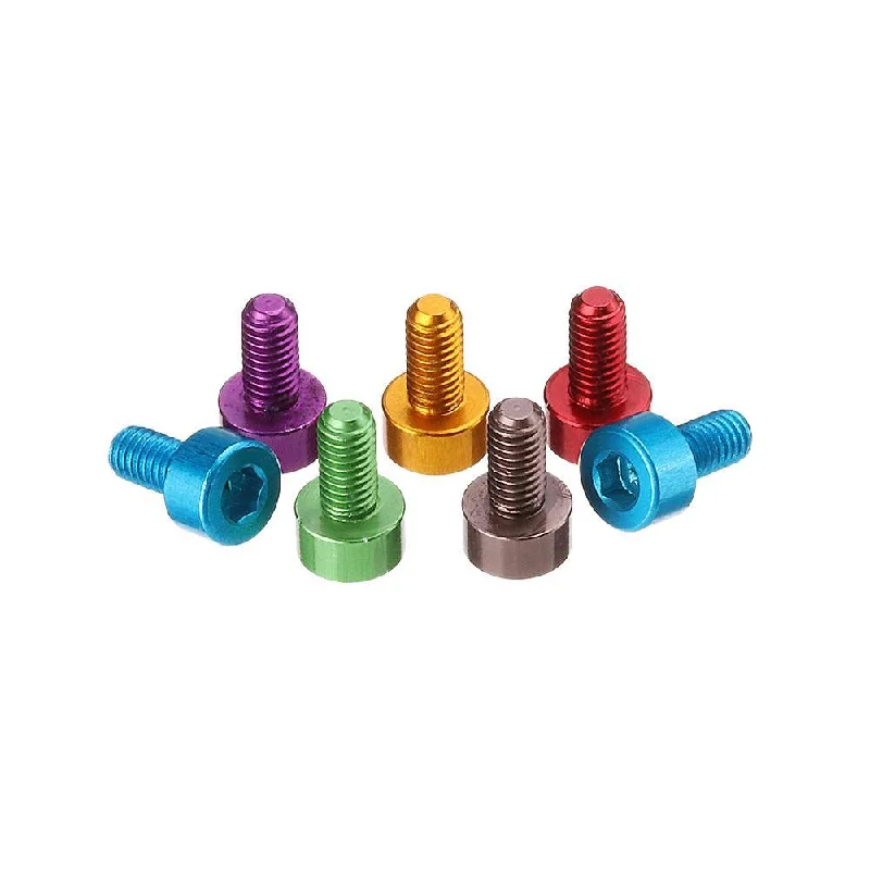 Suleve‚Ñ¢ M3AH10 10Pcs M3√ó6mm Hex Socket Screw M3 Cap Head Bolt 7075 Aluminum Alloy Multicolor