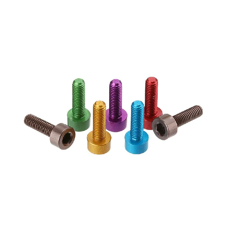 Suleve‚Ñ¢ M3AH12 10Pcs M3√ó10mm Hex Socket Screw M3 Cap Head Bolt 7075 Aluminum Alloy Multicolor