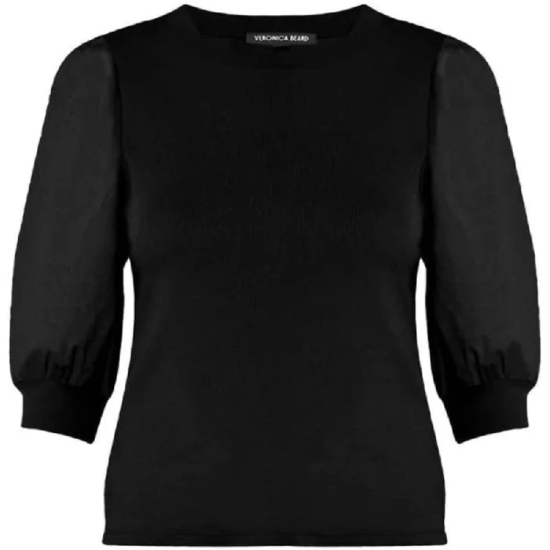 Veronica Beard Jean Women's Crew Neck Coralee Top, Black