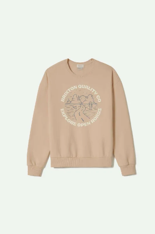 Open Road Crew Fleece - Rose Dust