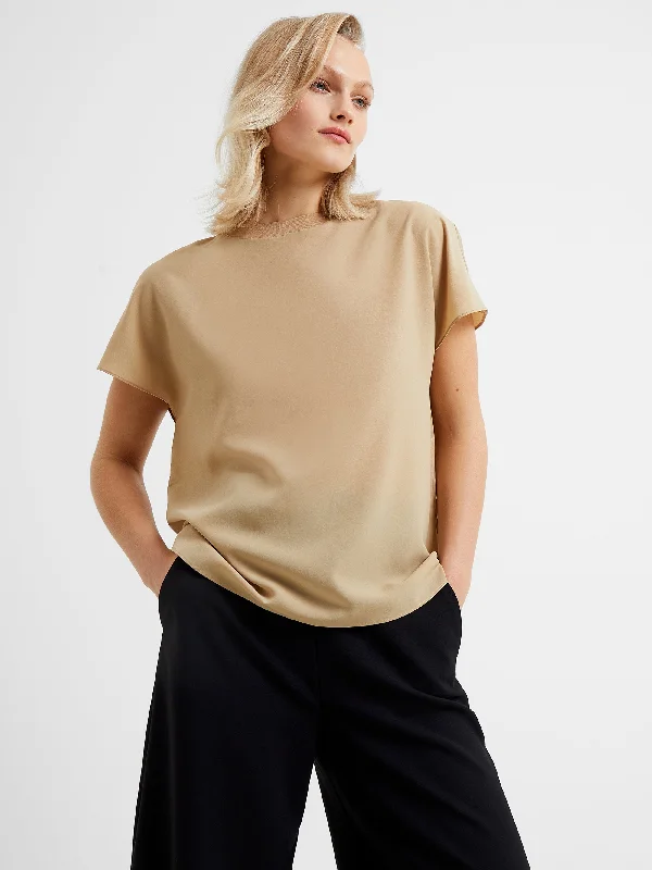 Crepe Light Crew Neck Top