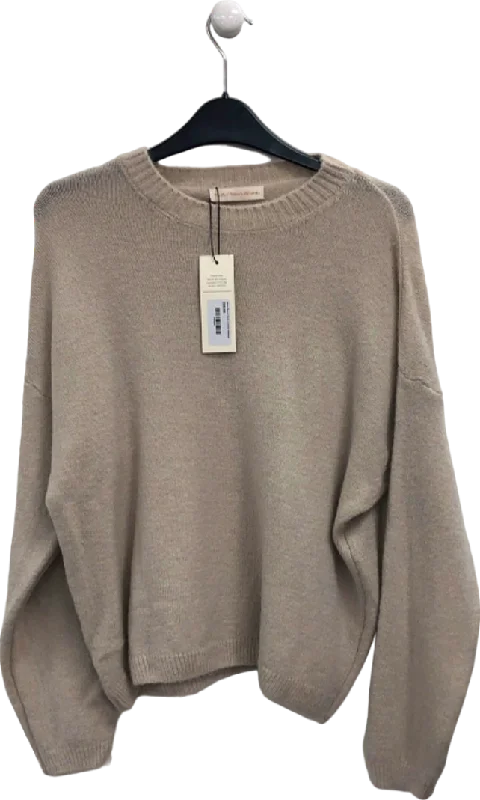 My Best Friend's Wardrobe Beige Cashmere-Blend Sweater UK Onesize