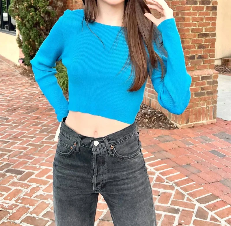 Open To It Sweater In Blue