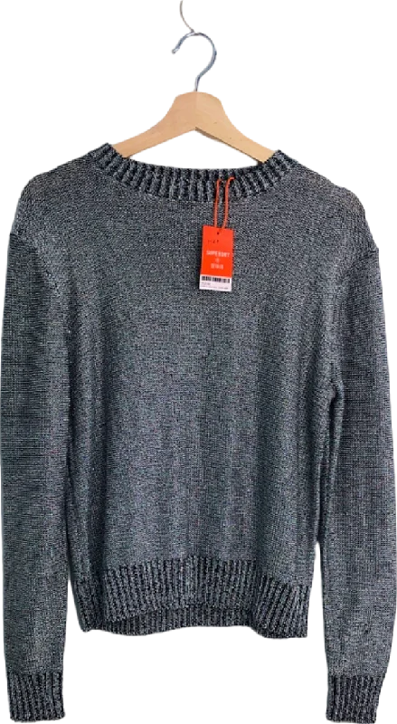 Superdry Gunmetal Studios Metallic Sweater UK Size 8