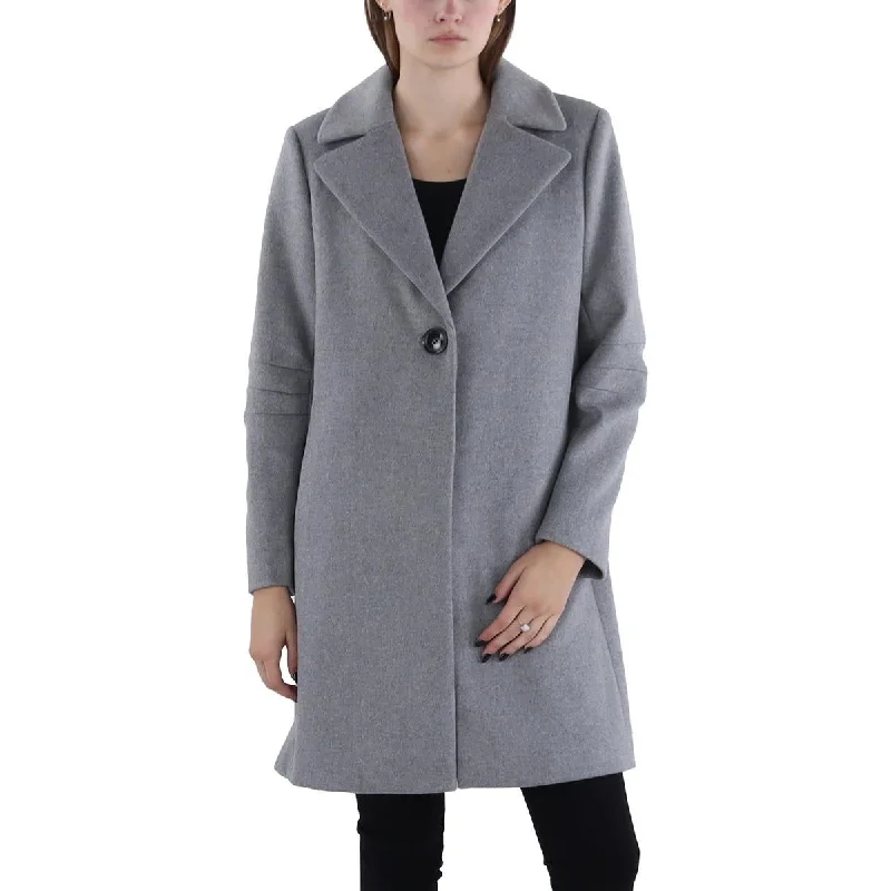 Via Spiga Womens Wool Collared Walker Coat