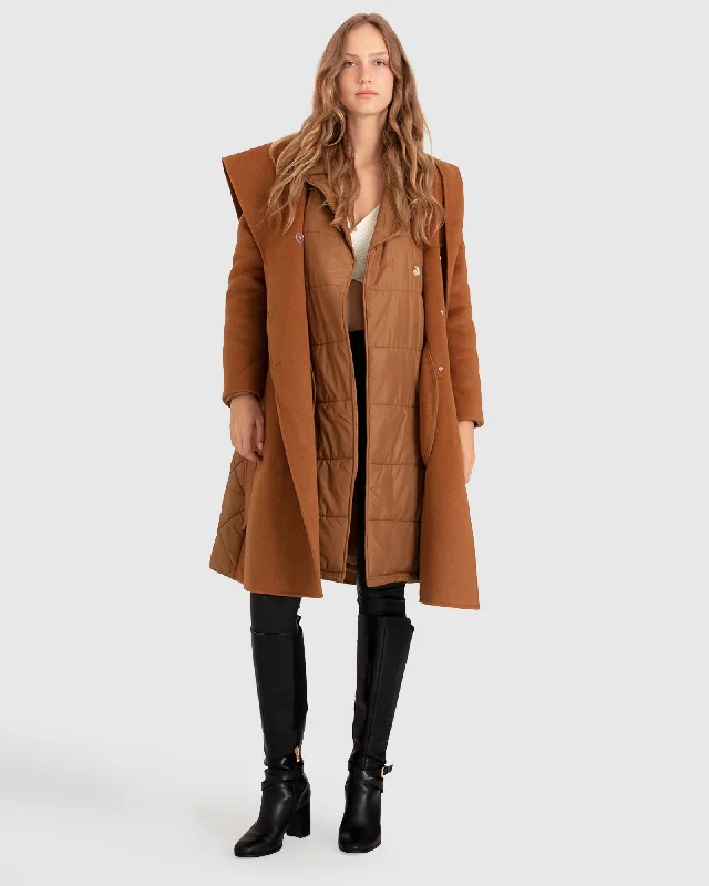 Walk Me Home Convertible Coat - Camel