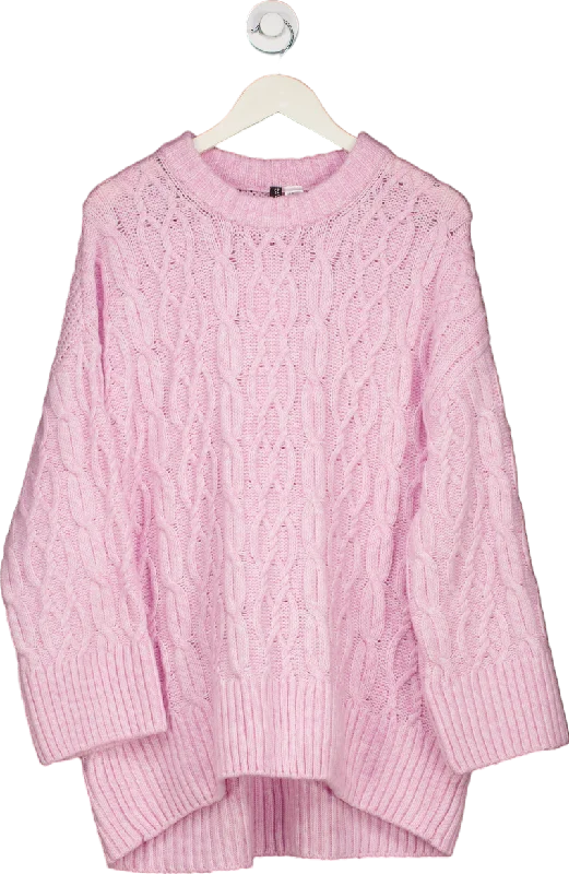 H&M Pink Cable Knit Sweater UK XL