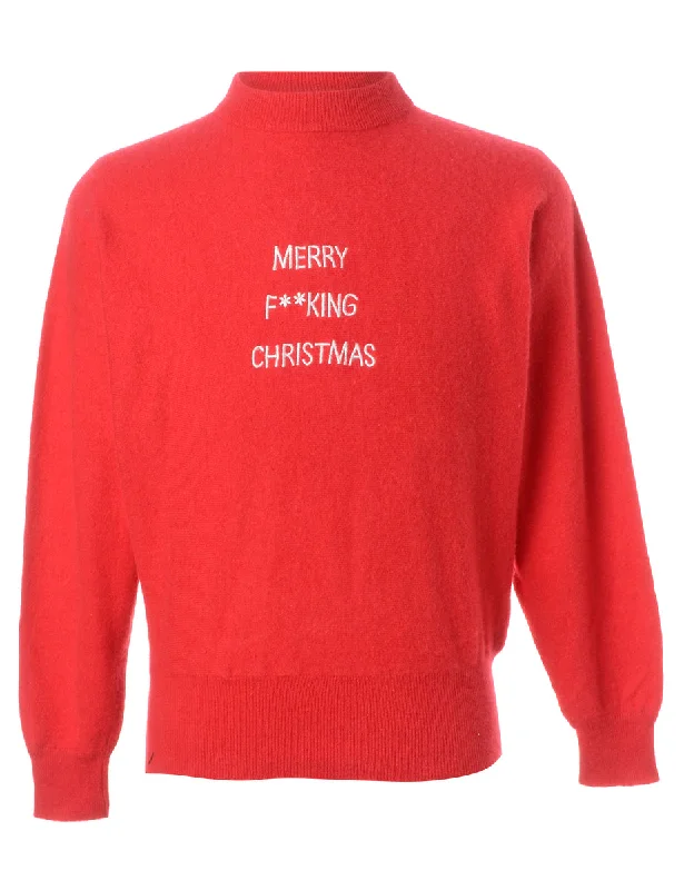 Label Merry F**king Christmas Sweater