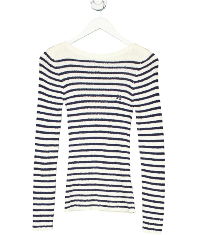 Rouje Cream/Black Classic Breton Mylene Striped Sweater UK 10