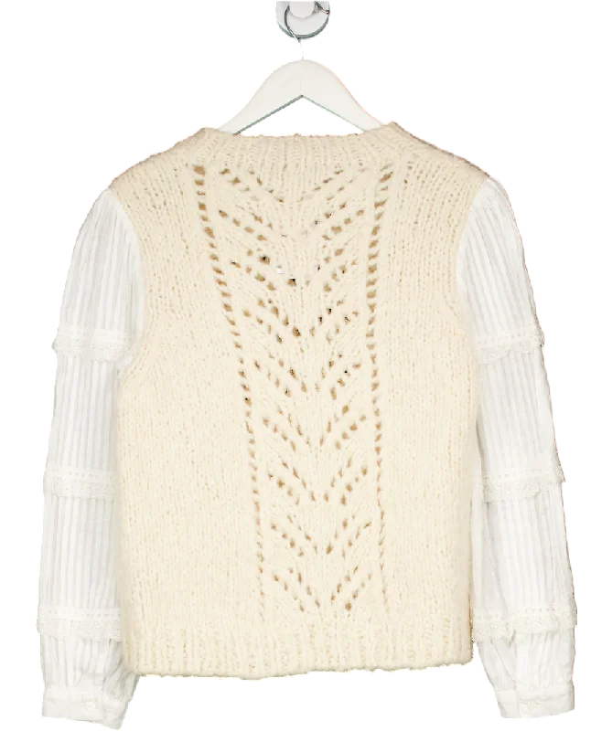 Sea New York Cream Combo Wool Sweater UK M