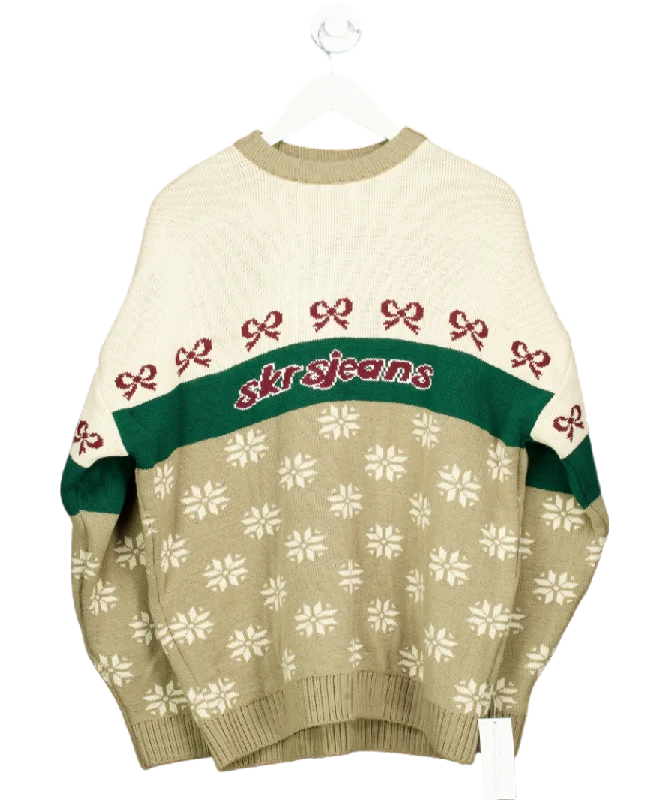 Sisters & Seekers Cream Christmas Sweater UK M