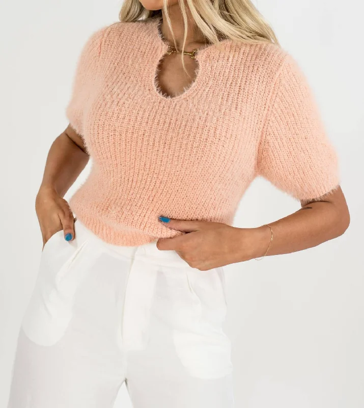 Ana Cut Out Sweater In Spritz