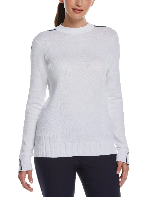 Womens Mock Neck Golf Sweater