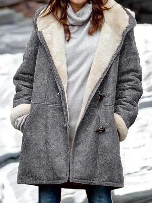 Sherpa-Lined Denim Coat