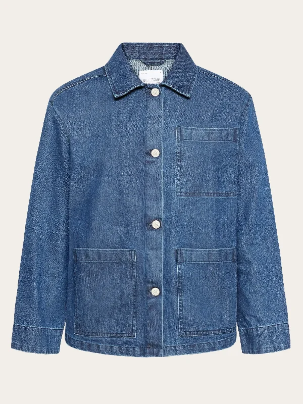 Classic denim overshirt - GOTS/Vegan - Dark Blue denim