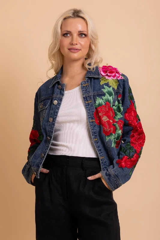 Maddi Denim Jacket Floral