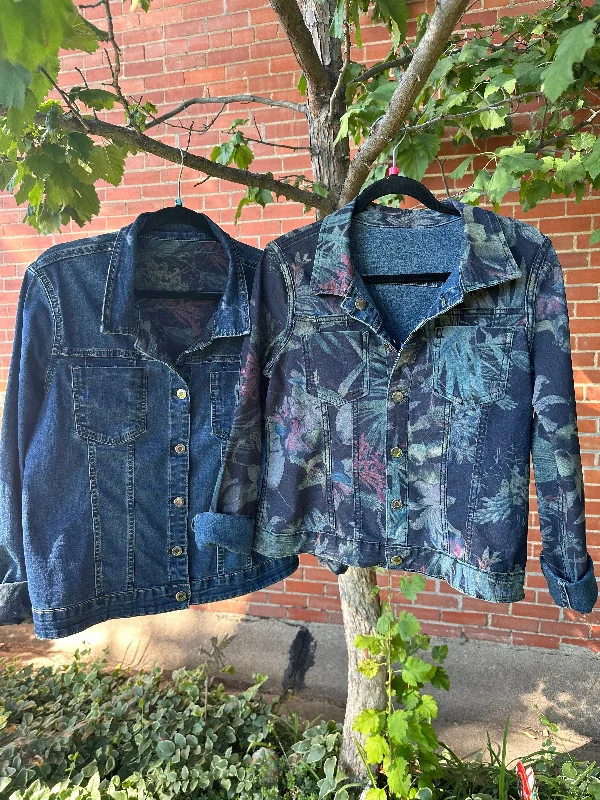 Floral Reversible Denim Jacket