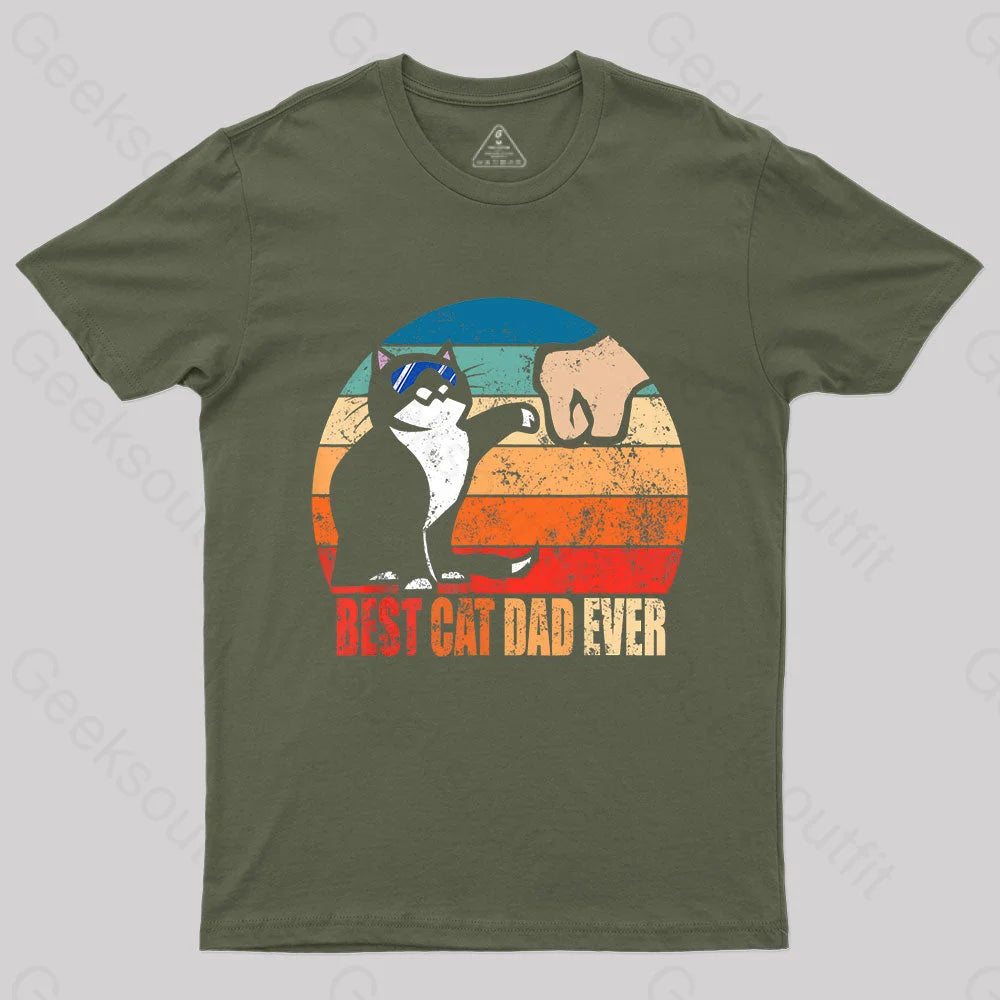 Best Cat Dad Ever Nerd T-Shirt