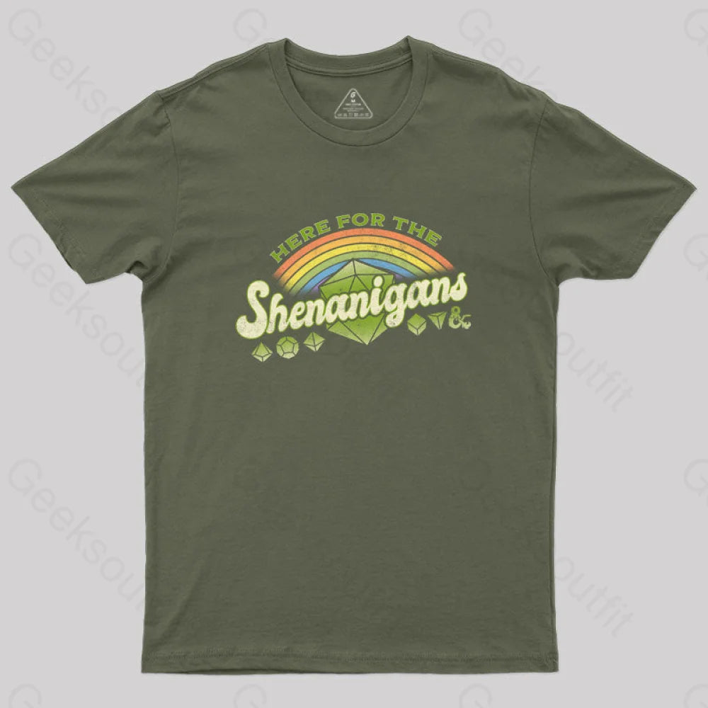 D&D Here For The Shenanigans T-Shirt