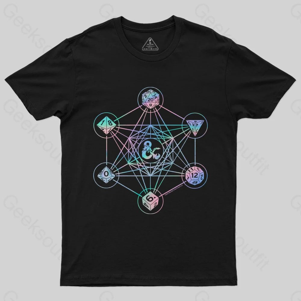 D&D Holographic Geometric Dice T-Shirt