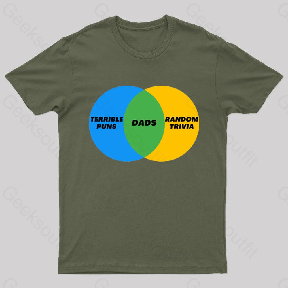 Dads Terrible Puns Random Trivia Nerd T-Shirt