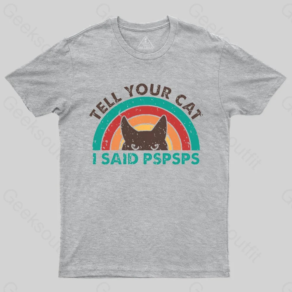 Tell Your Cat Top Retro Cat Rainbow T-shirt