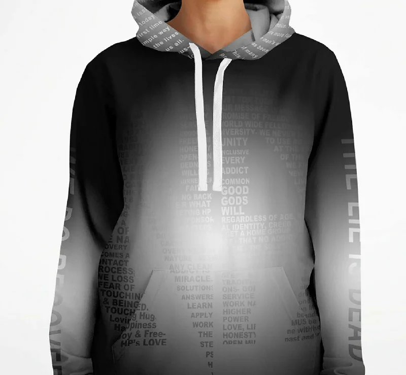 Black & White Message AOP Hoodie