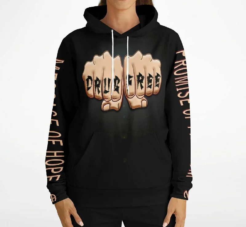 Drug Free Fist AOP Hoodie