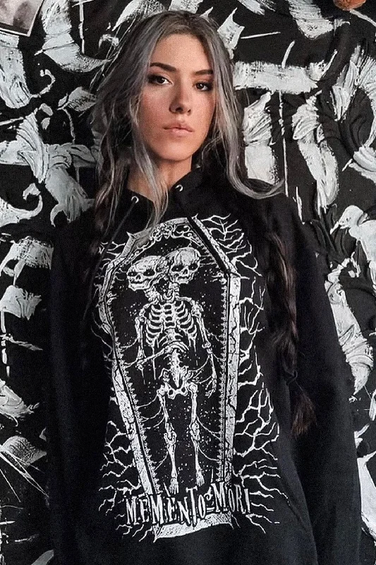 Memento Mori Conjoined Skeleton Twins Hoodie [Zipper or Pullover]