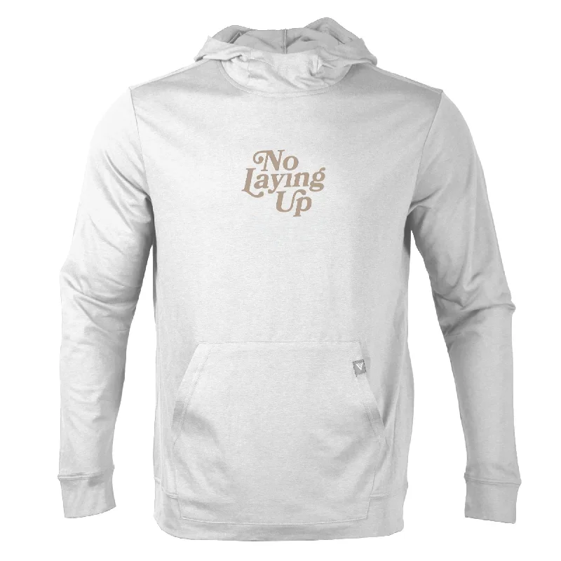 NLU x Levelwear Lightweight Hoodie | White with Rye Friendly Skies logo