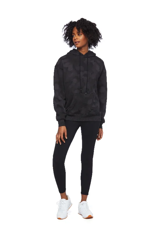 Chlo Relaxed Fit Hoodie in Black Sponge