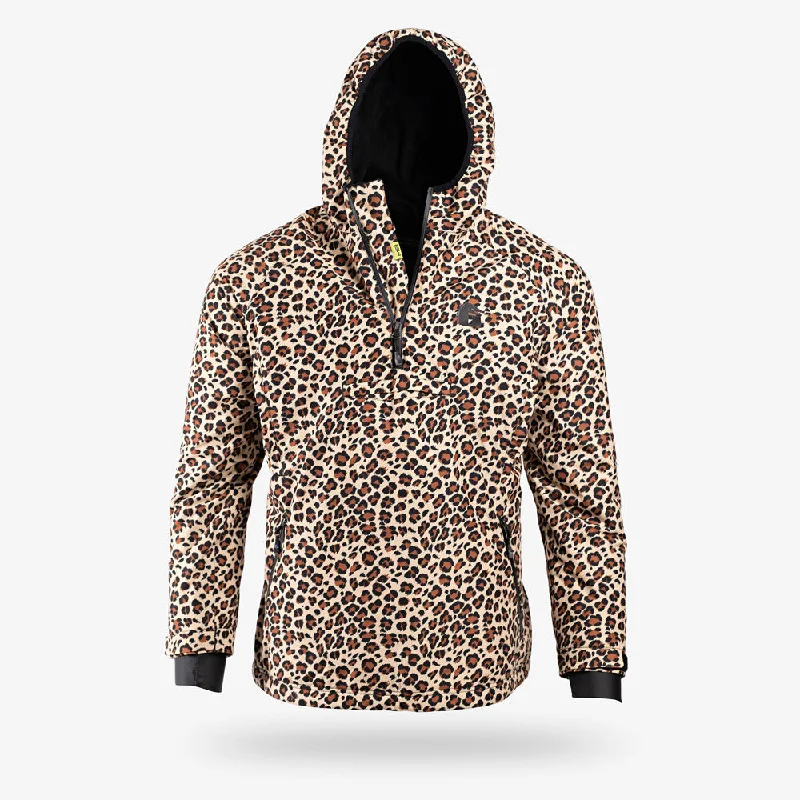 Waterproof 1/2 Zip Bog Hoodie | Womens - Leopard/Black