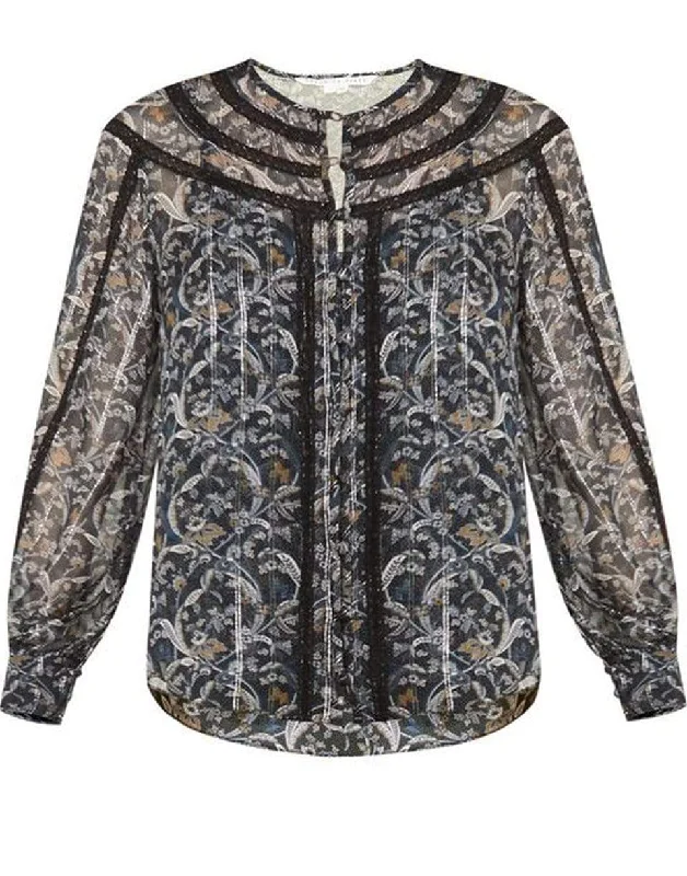 Vale Paisley Long Sleeve Top