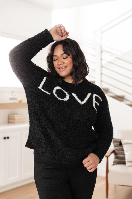 Hazel Blues® | Knit Your Love Sweater in Black