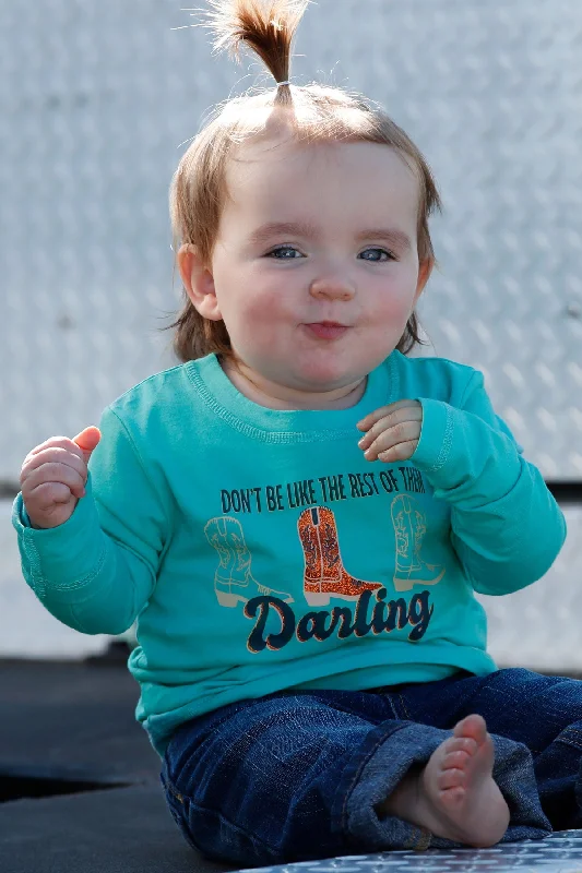 Cruel Toddler Girls Turquoise Long Sleeve Tee